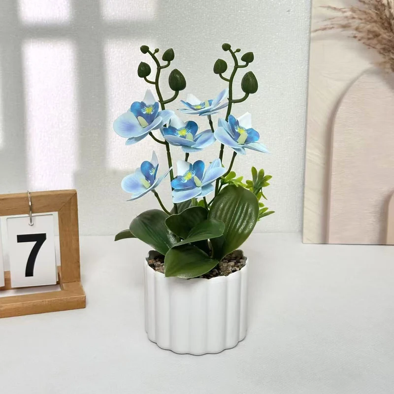 Lebensechte künstliche Orchideenpflanzenanordnung für die Wohnraumpräsentation