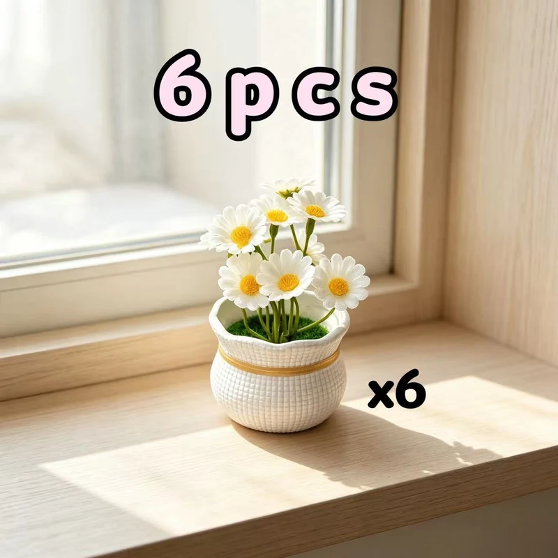 Dekorative Miniatur-Gänseblümchentöpfe