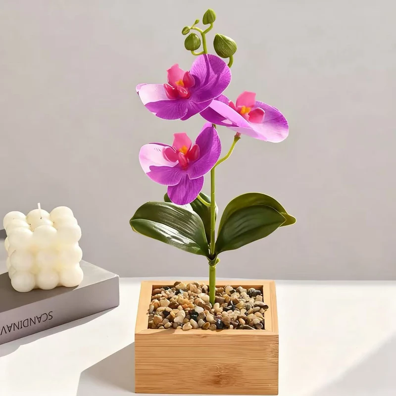 Künstliches Orchideenblütenarrangement für dekorative Wohnraumausstellung