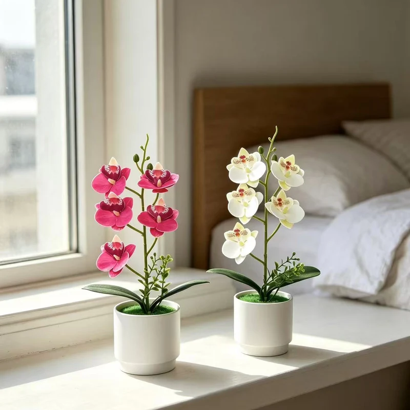 Künstliches Orchideen-Blumengesteck für Wohnkultur und Präsentation