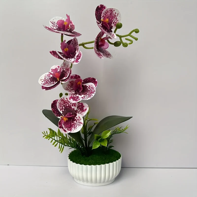 Elegante Faux-Orchideen-Anordnung für die Innendekoration