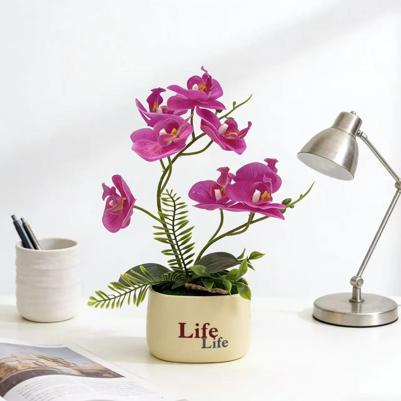 Dekorative gefälschte Orchideen-Pflanzenanordnung
