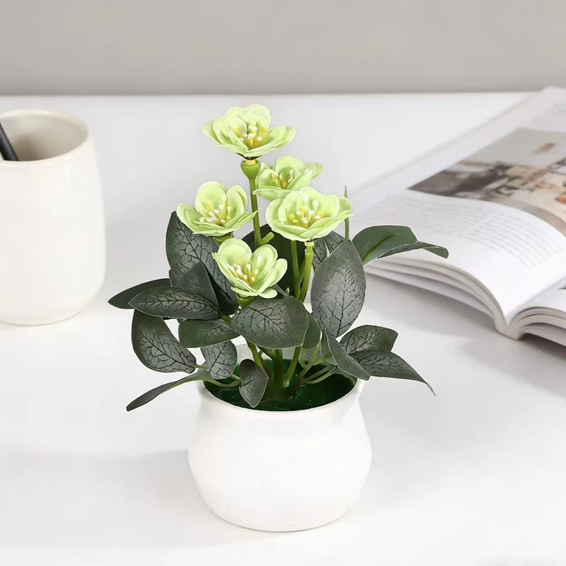 Künstliches Blumenarrangement für die Wohnkultur展示