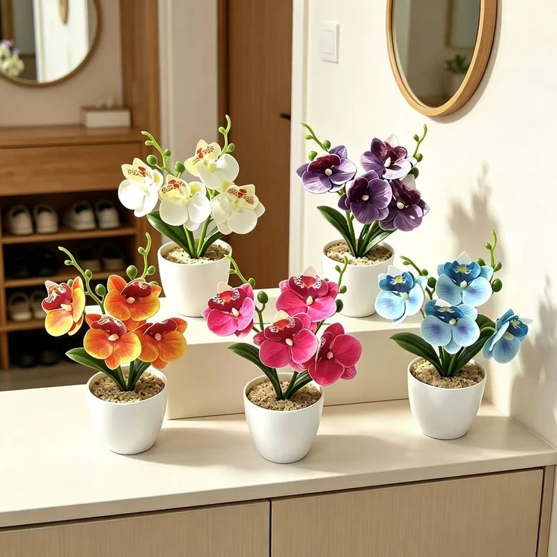 Elegante synthetische Orchideenarrangement