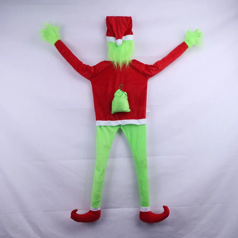 Lustiger Weihnachtsstrumpf mit Grinch-Motiv