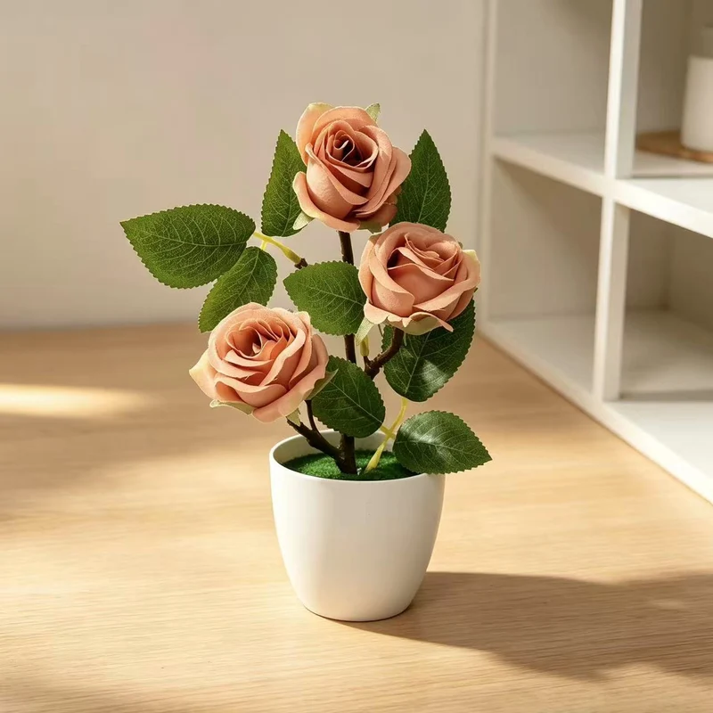 Elegante Künstliche Rosenpflanzenanordnung für die Wohnkultur