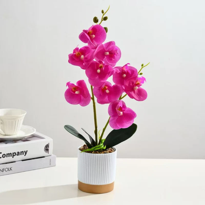 Elegante künstliche pinke Orchideenpflanze für Home Decor