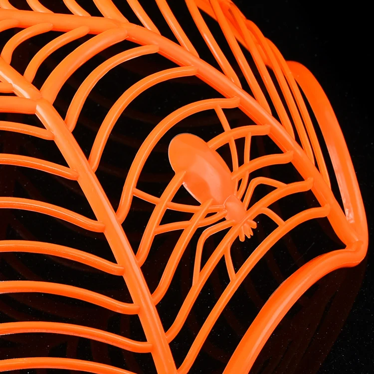 Kunststoff-Deko-Schale in Spinnennetz-Form für Halloween Obst- und Süßigkeitenschale