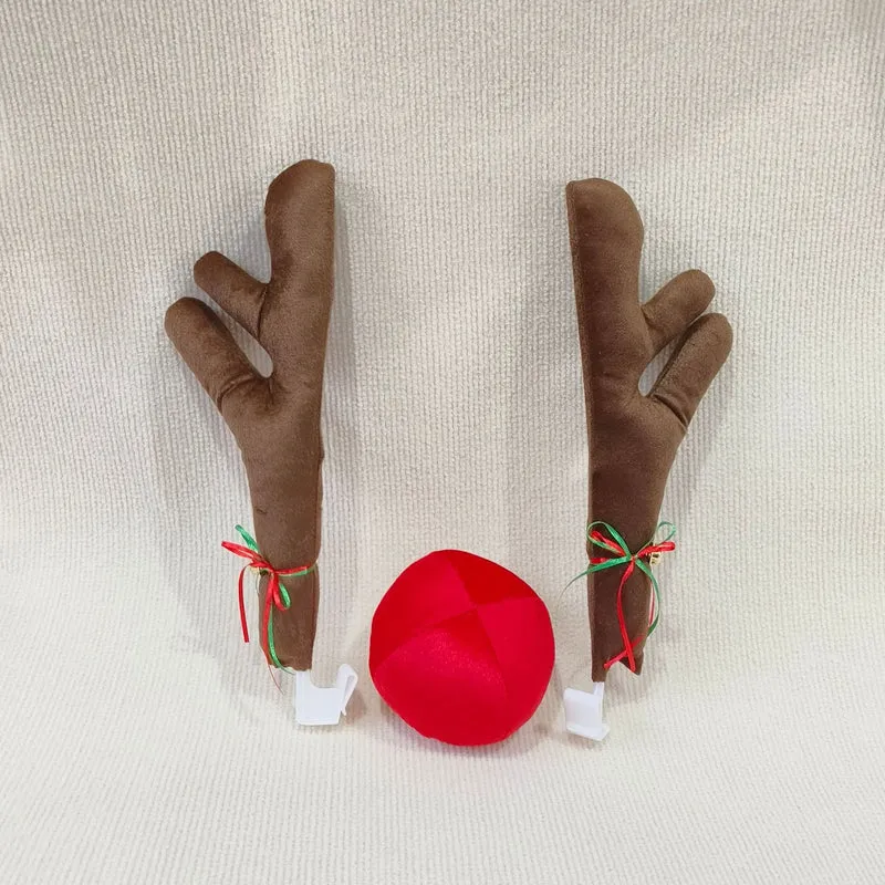 Lustige Weihnachts-Rentierhörner mit Ball