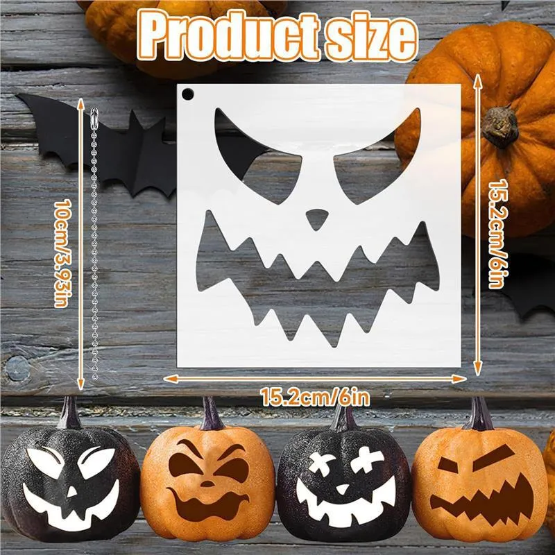 Vielseitiges Halloween Kürbis Schablonen Set