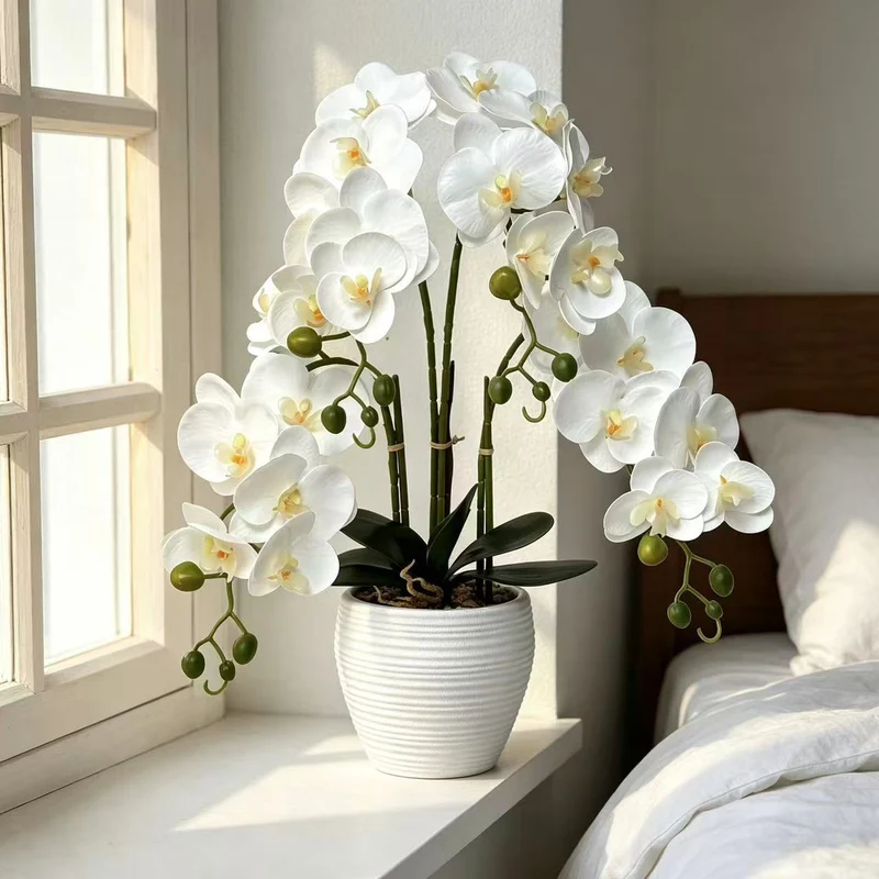 Dekorative künstliche Orchideenarrangement für die Innenraumdekoration