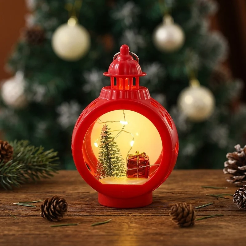 Dekorative Weihnachtslaterne mit LED Beleuchtung