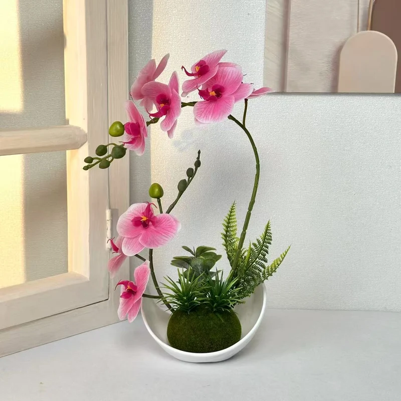 Elegante künstliche Orchideen-Blumenanzeige