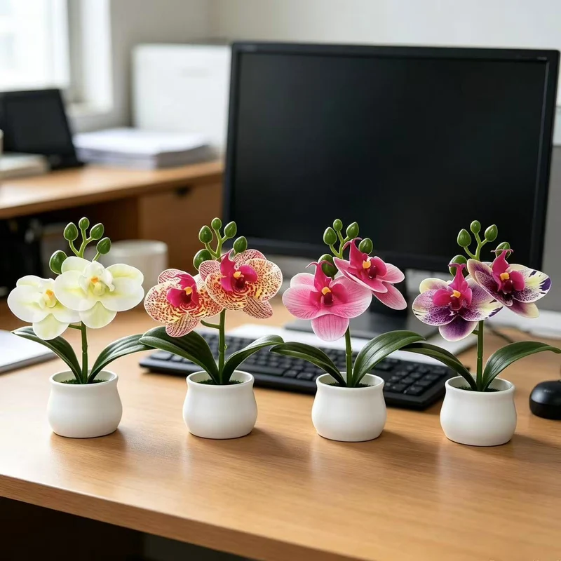 Elegante künstliche Orchideen Dekoration