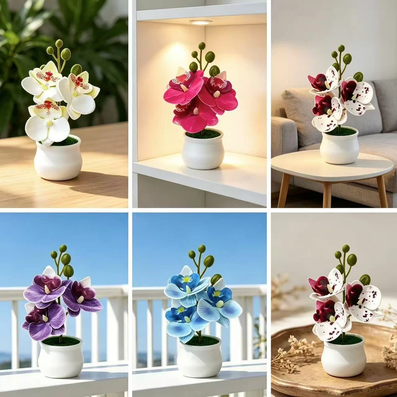Elegante künstliche Orchideen Dekoration
