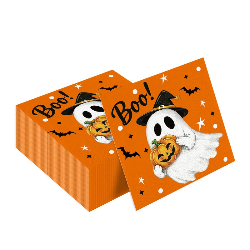 Einweg-Party-Tischdecke mit Halloween-Motiv und Servietten-Set