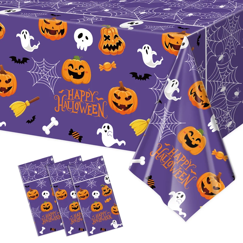 Einweg-Party-Tischdecke mit Halloween-Motiv und Servietten-Set