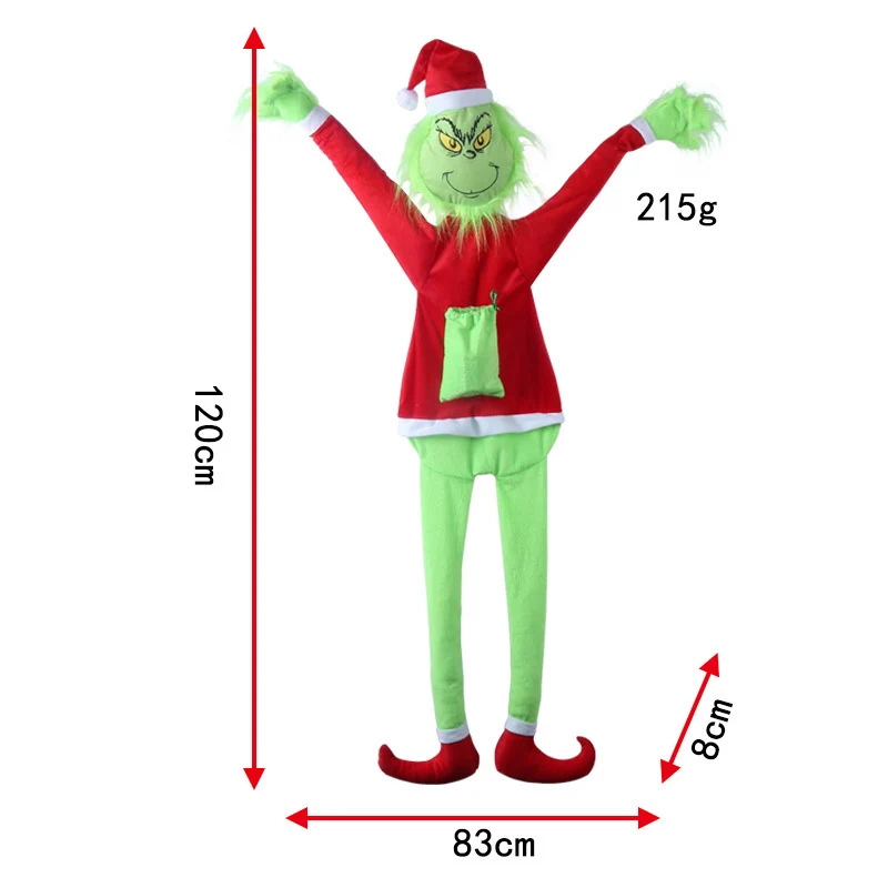 Dekorative Weihnachtsmann Türdeko mit Lichtern