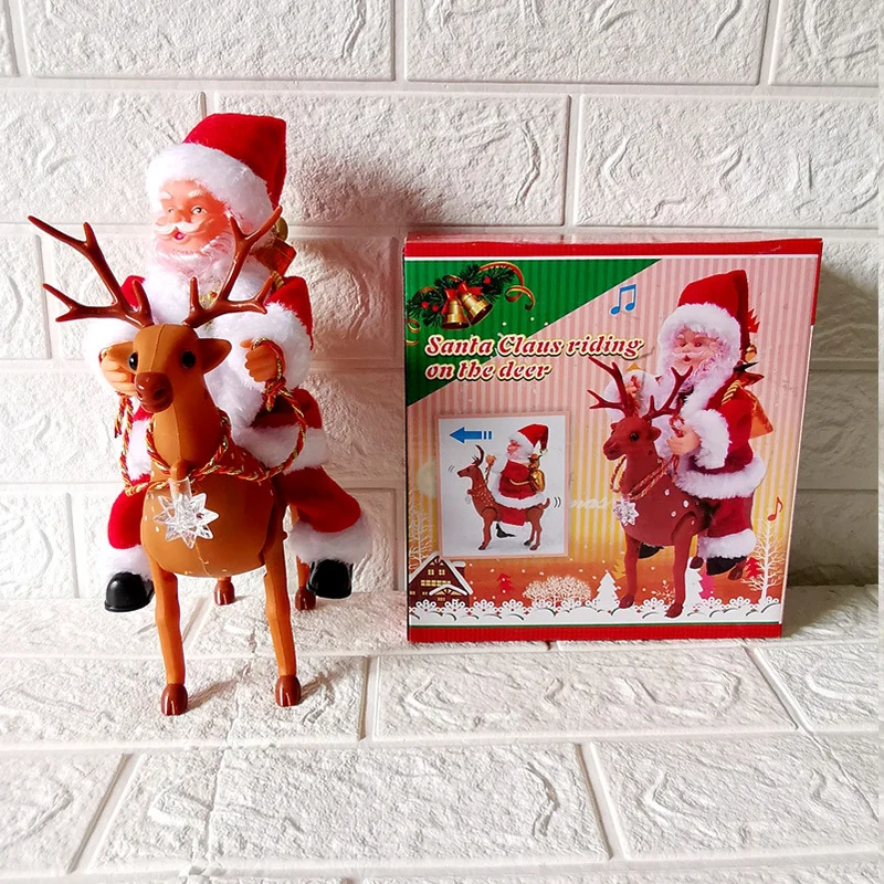 Dekorative Weihnachtsmann mit Rentier