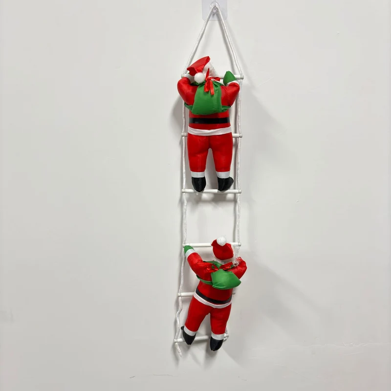 Dekorative Weihnachtsmann Figuren mit Leiter