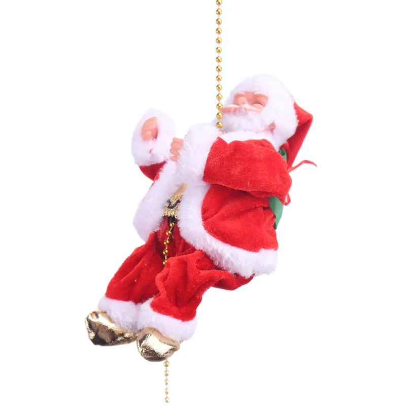 Dekorative Weihnachtsmann Figur mit Reflexionsschmuck