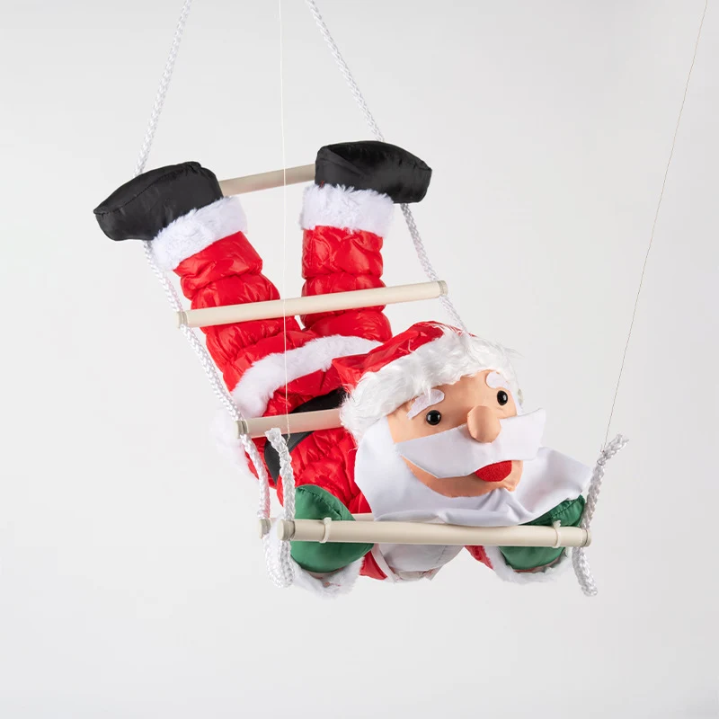 Dekorative Weihnachtsmann Figur mit beweglichen Armen