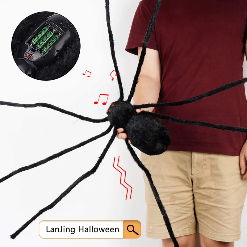 Gruselige Halloween Spinnen Deko Set