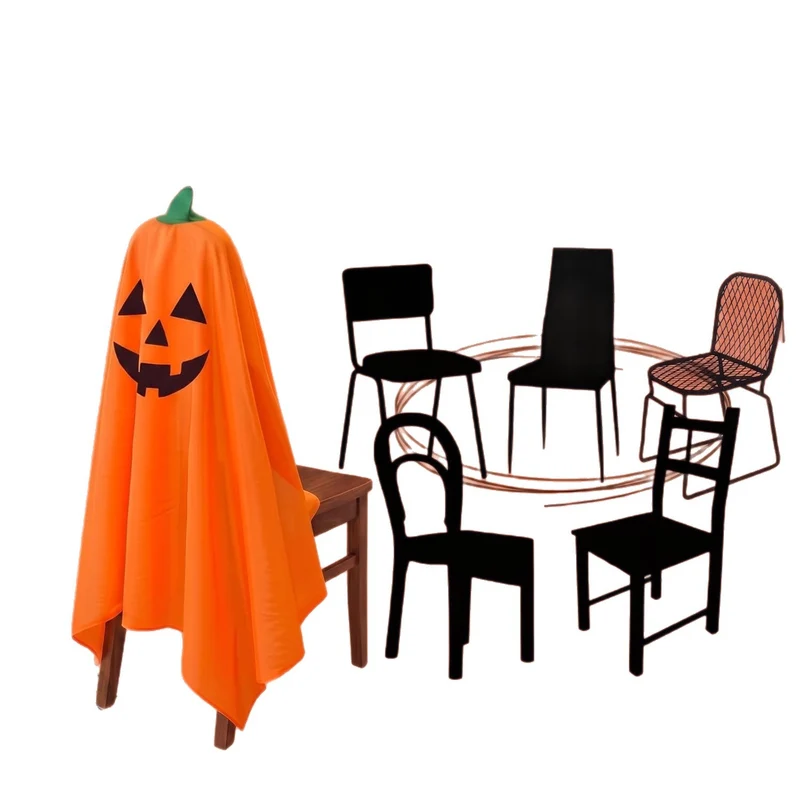 Halloween Stuhlhussen im Geister-Design für Esszimmer und Party