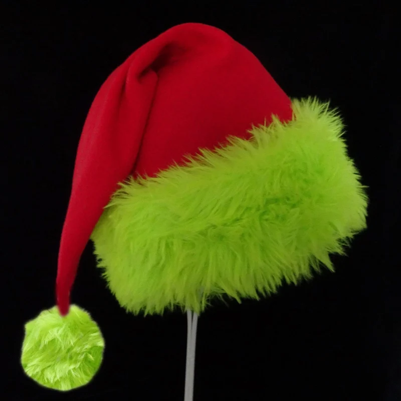Weihnachtsmütze mit Plüschrand