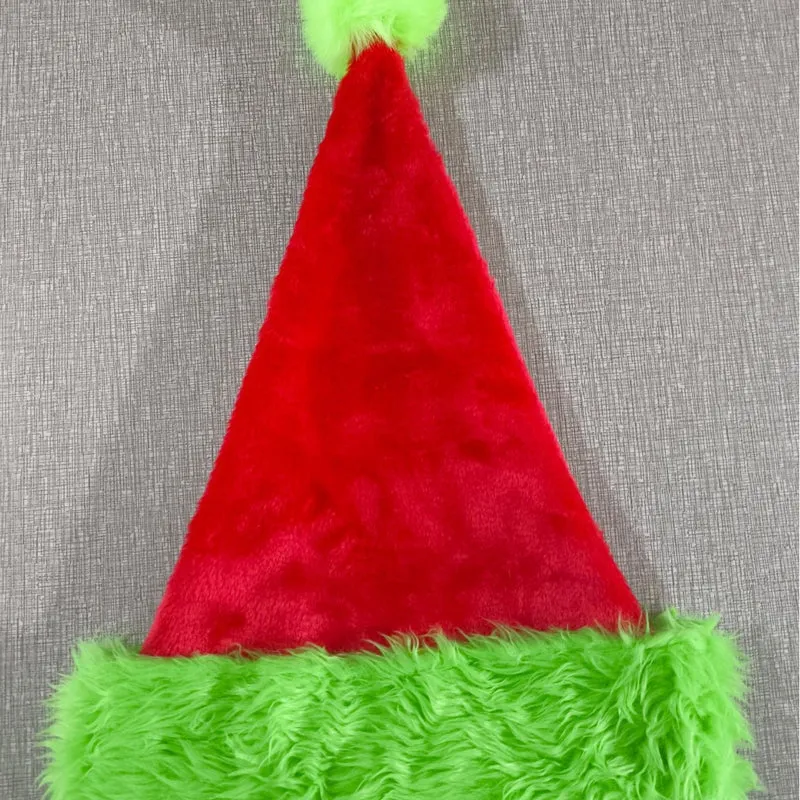Weihnachtsmütze mit Plüschrand