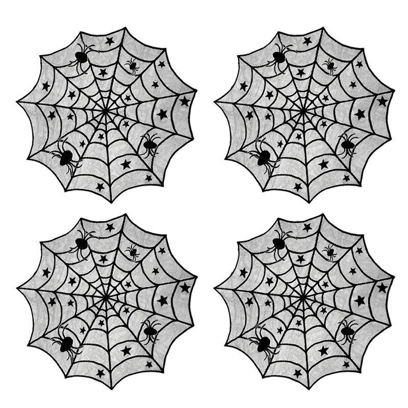 Dekorative Spinnennetz Tischdecke