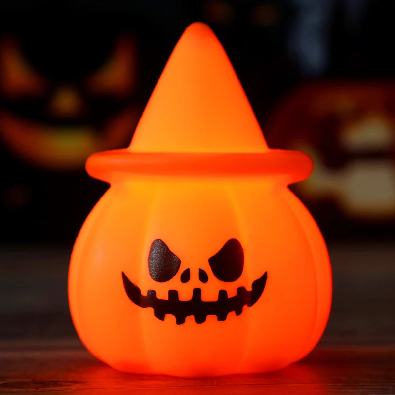 Halloween LED Kürbis-Stimmungslicht mit Hexenhut