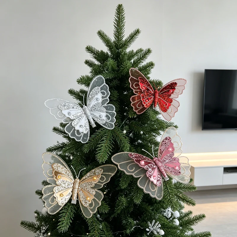 Dekorative Schmetterlingsanhänger für Weihnachtsbaum