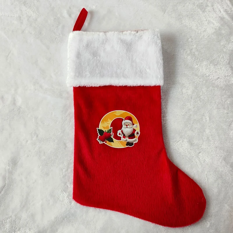 Festlicher Weihnachtsstrumpf mit personalisierbarem Motiv