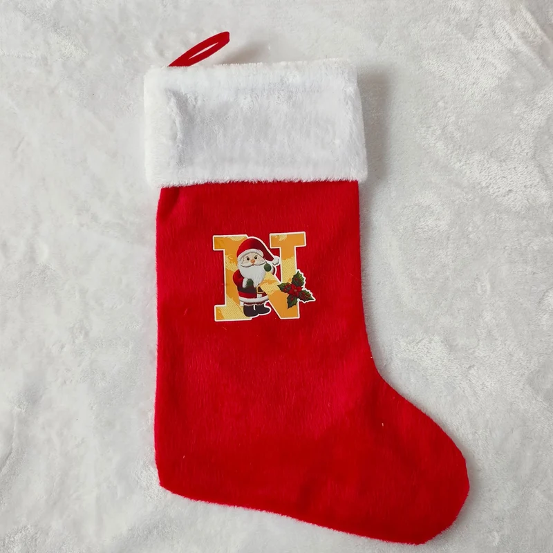 Festlicher Weihnachtsstrumpf mit personalisierbarem Motiv