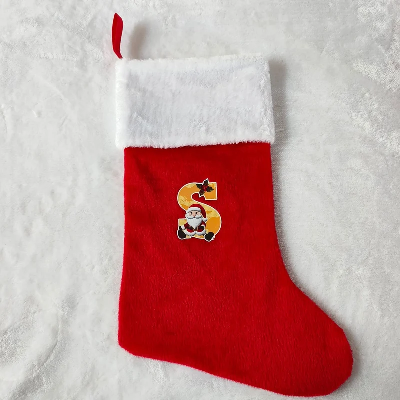 Festlicher Weihnachtsstrumpf mit personalisierbarem Motiv