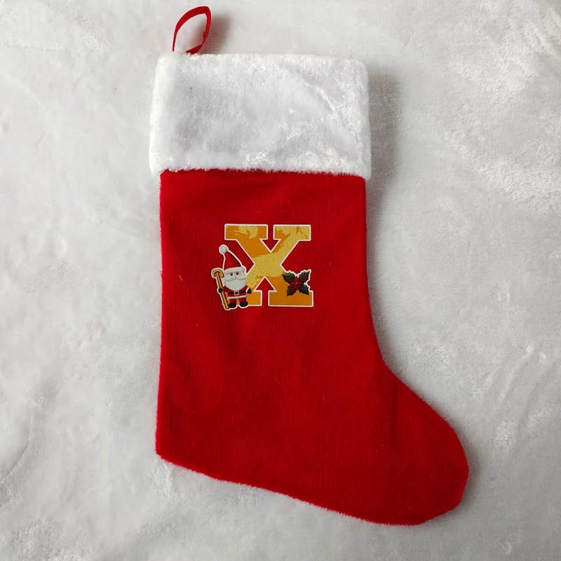 Festlicher Weihnachtsstrumpf mit personalisierbarem Motiv