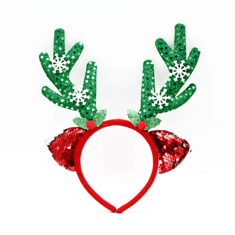 Festlicher Weihnachts-Haarreif mit lustigen Weihnachtsmannfiguren