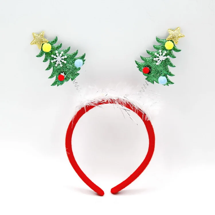 Festlicher Weihnachts-Haarreif mit lustigen Weihnachtsmannfiguren