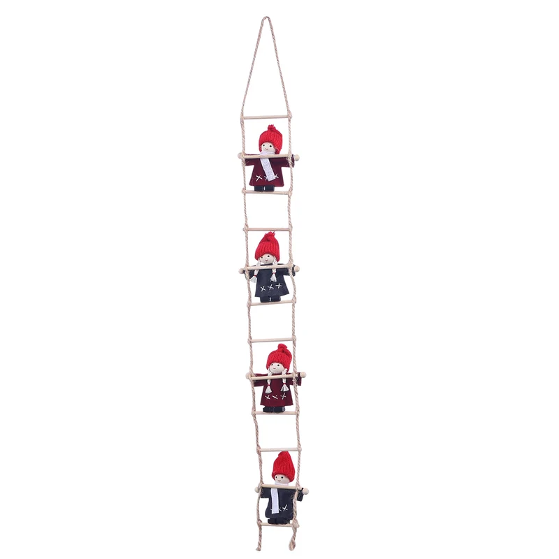 Dekorative Leiter mit Weihnachtsfiguren