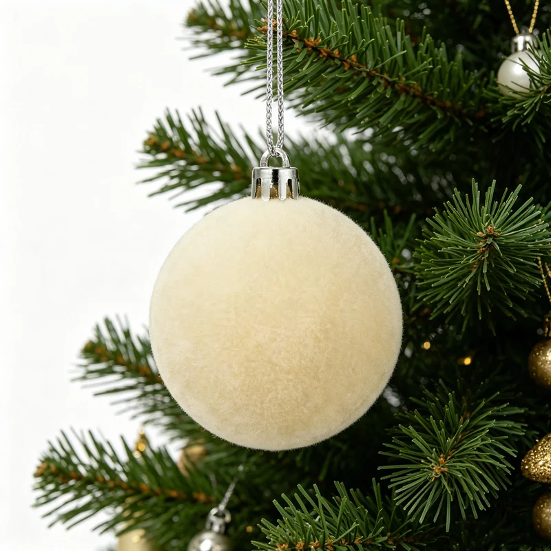 Elegante Samt Weihnachtsbaumkugel
