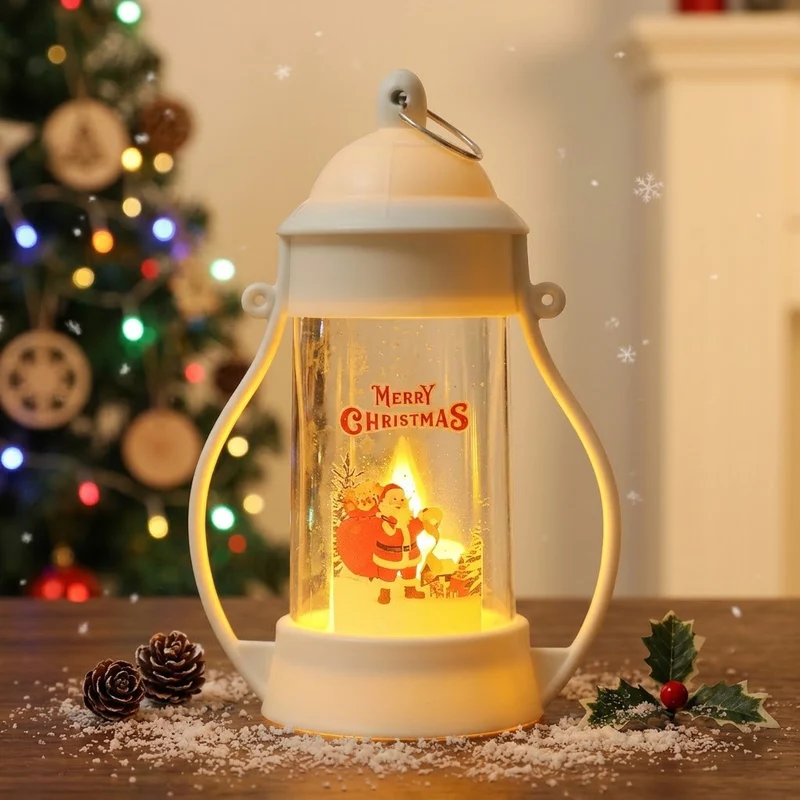 LED Deko-Laterne mit Weihnachtsmotiv
