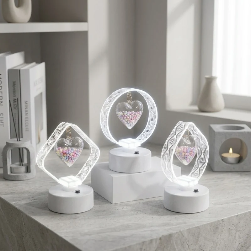 Herzförmige LED Tischlampe