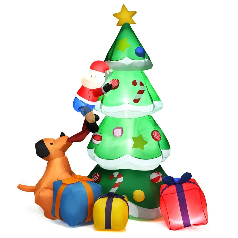 Aufblasbarer Weihnachtsbaum mit Figuren
