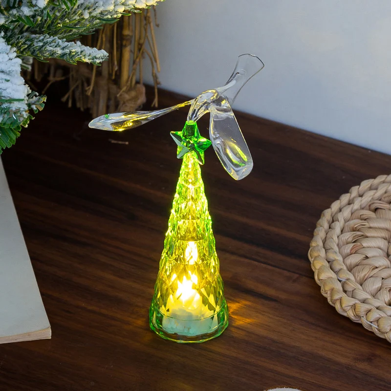 Elegante Glaskerze mit LED Beleuchtung