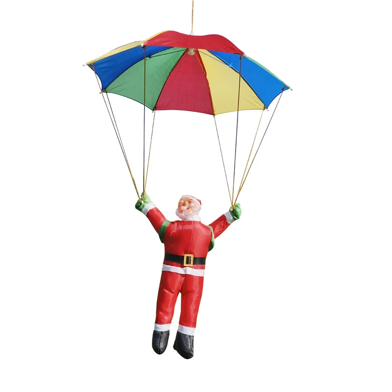 Aufblasbare Weihnachtsmannfigur mit Fallschirm