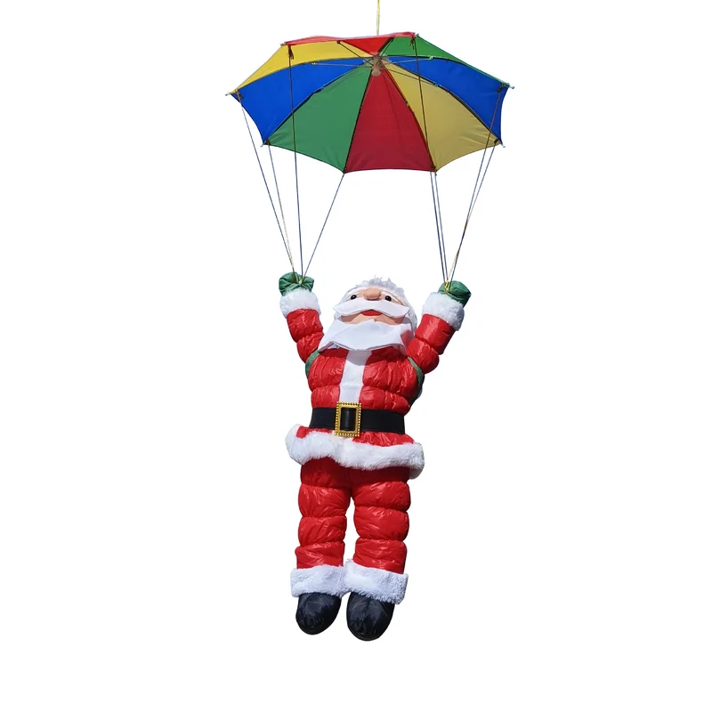 Aufblasbare Weihnachtsmannfigur mit Fallschirm