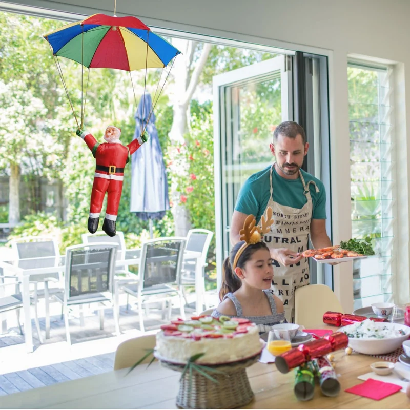 Aufblasbare Weihnachtsmannfigur mit Fallschirm 1790250577