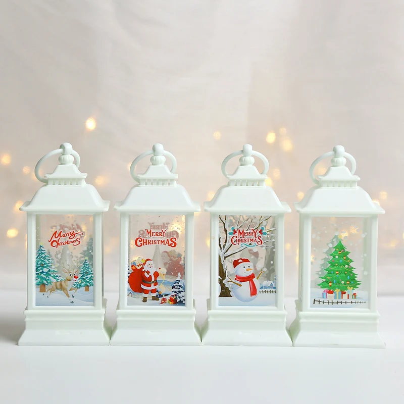 Festliche Weihnachtslaterne mit Schneemann-Motiv