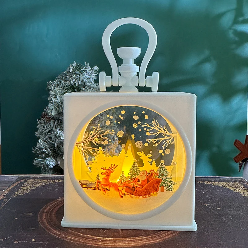 Dekorative Weihnachtslaterne mit LED-Beleuchtung